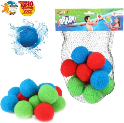 Boules d’eau en tissu réutilisables 5 cm, 12 pièces dans un filet