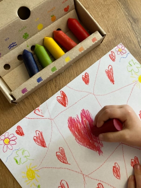 Crayons de cire écologiques Junior 6 pièces