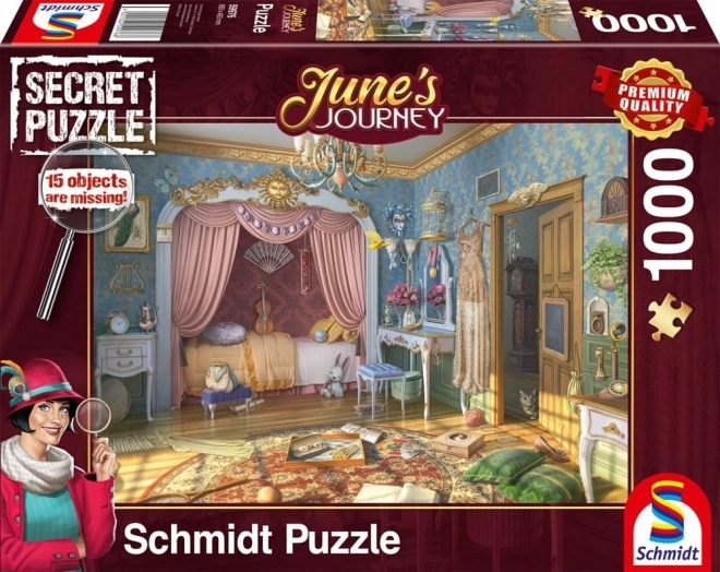 SCHMIDT Puzzle Secret Le Voyage de June : La chambre de Mlle June 1000 pièces