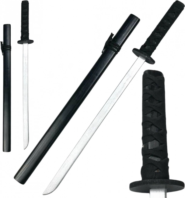 Katana d'entraînement en bois noire 70 cm