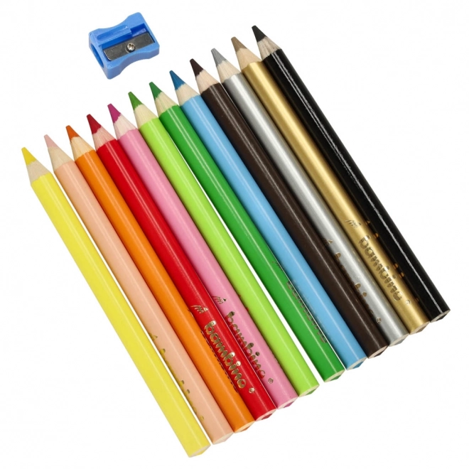 Crayons de couleur avec taille-crayon Bambino - 12 pièces