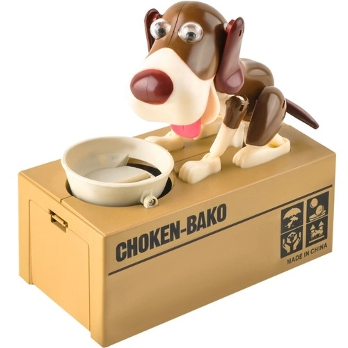 Tirelire chien marron clair