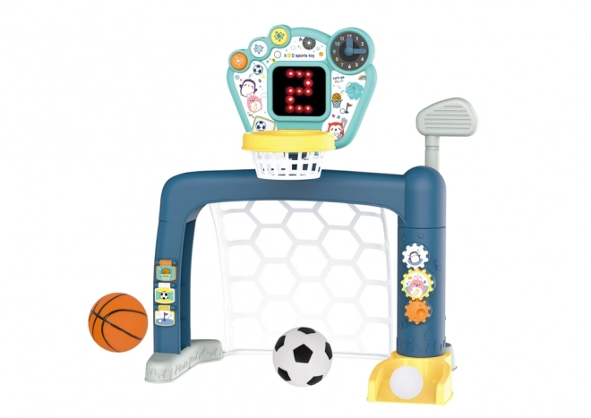 Ensemble de jeux manuels pour tout-petits 3 en 1 Golf Basket-ball Football