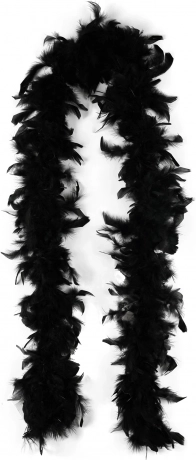 Boa noir avec plumes 2 mètres