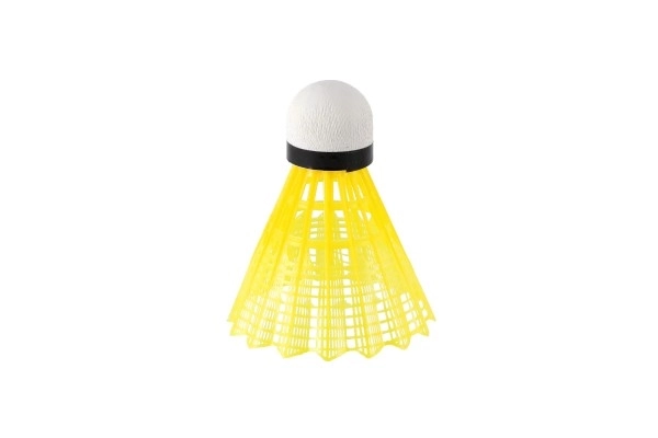 Ballons/Volants de badminton colorés en plastique 3 pièces sur carte 11x21cm