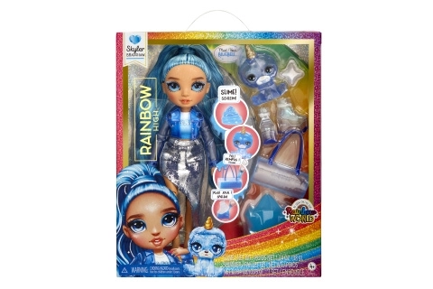 Poupée de mode Rainbow High avec animal de compagnie - Skyler Bradshaw