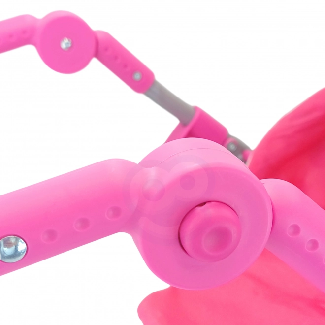 poussette pour poupées 3-en-1 rose avec pois
