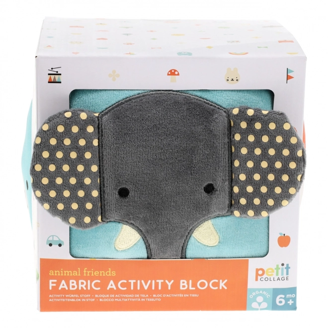 Petit Collage Cube textile moteur