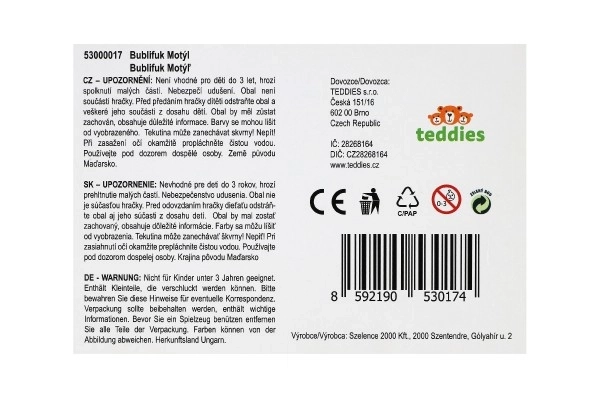 Bublifuk papillon 50 ml - mix de variétés