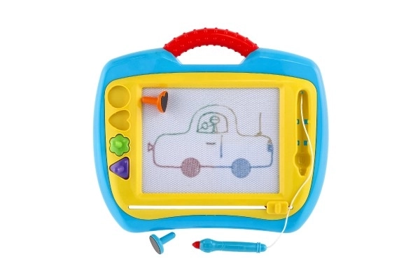 Tableau magnétique à dessiner en plastique 20x15cm dans une boîte 38x32x5cm