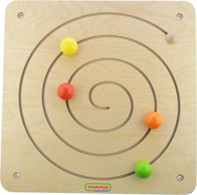 Tableau avec labyrinthe spiralé coulissant Masterkidz Montessori