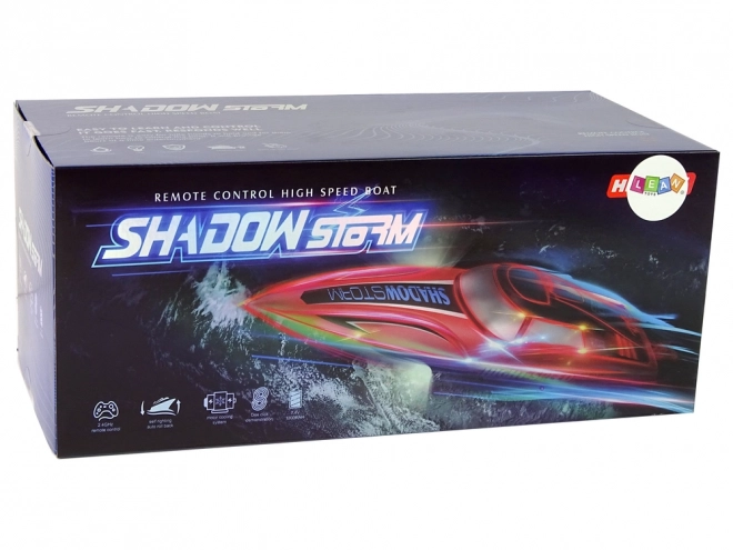 Bateau à Moteur R/C 2.4G Rouge 20-25 km/h