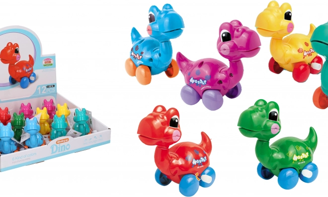 Dinosaure en plastique à remonter 10 cm