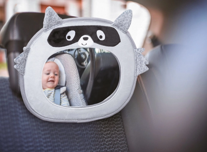 FreeON Miroir en peluche pour voiture Raton laveur