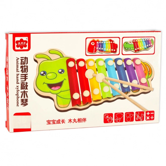 Xylophone en bois crocodile