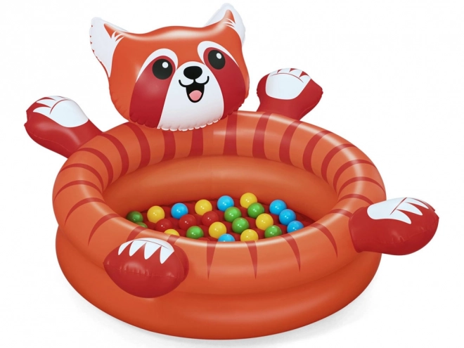 Piscine sèche panda roux avec balles de Bestway