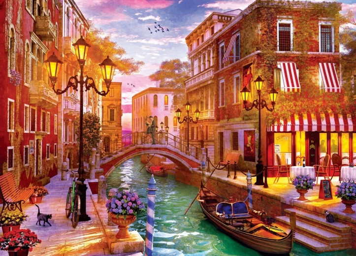 Puzzle Coucher de soleil sur Venise 1000 pièces