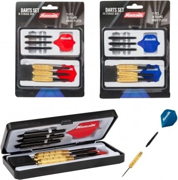 Set de fléchettes pour cible avec pointes métalliques et étui, 3 pcs