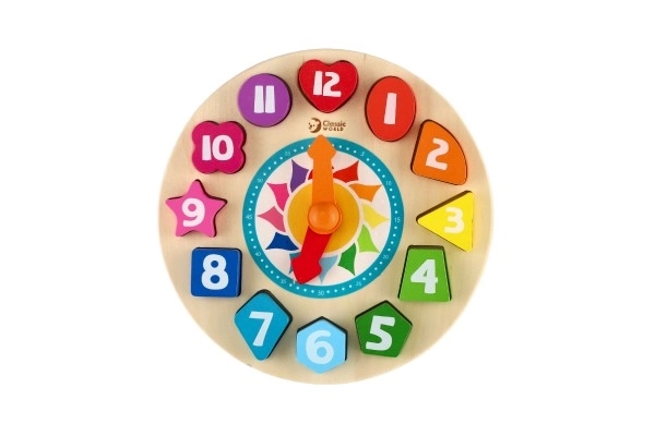 Horloge éducative en bois