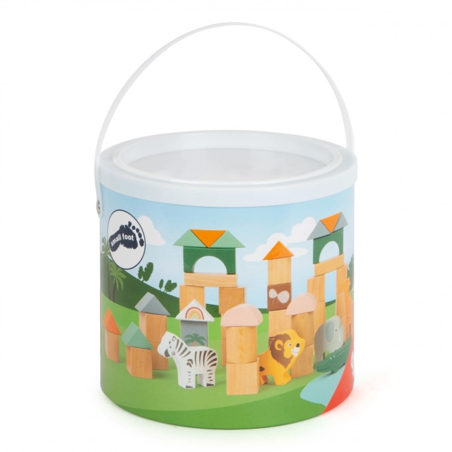 Blocs de construction en bois Safari pour enfants