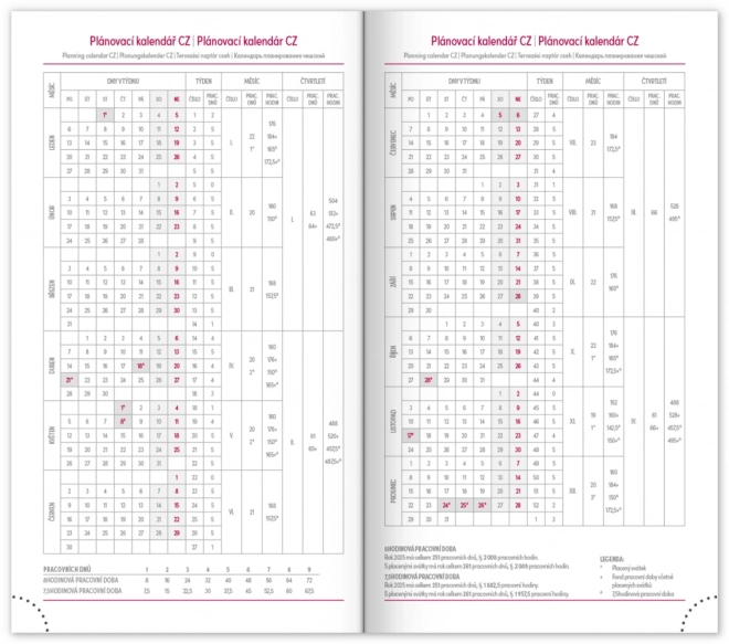 Agenda de poche Tomy 2025 bleu-rouge
