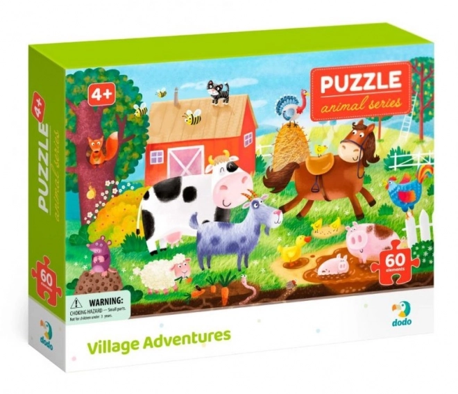 Puzzle DODO Animaux : Aventures à la campagne 60 pièces