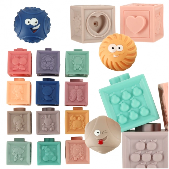 Puzzle éducatif coloré doux avec balles