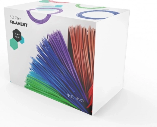 Filament pour stylo 3D et impression 3D ABS/PLA 1,75 mm, assortiment 25 couleurs, 125 m