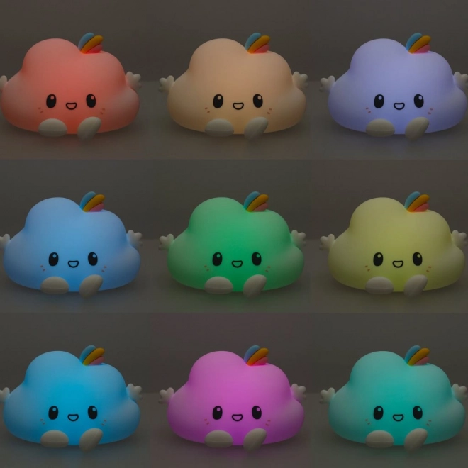 Lampe de nuit en silicone pour enfants en forme de nuage RGB