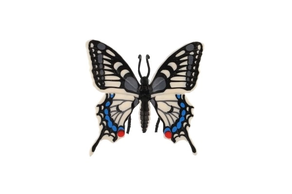 Papillon tropical Papilio/Machaon en plastique 8cm en sachet