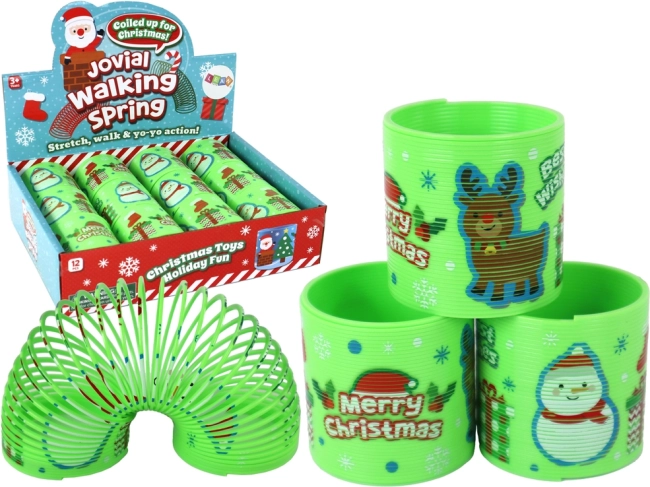 Ressort vert culte à motif de Noël 6 cm