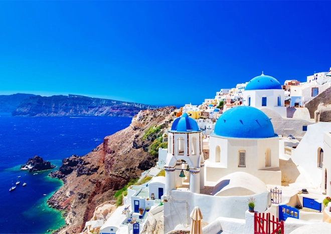 Magnifiques motifs de Santorin