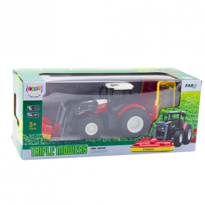 Tracteur télécommandé avec tondeuses à gazon
