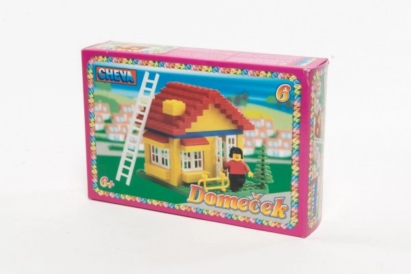 Jeu de construction Cheva 6 Maison plastique 86 pièces dans une boîte 22,5x15x5cm