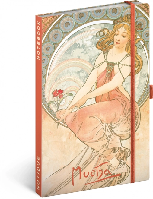 NOTIQUE Notes Alfons Mucha – Peinture, ligné, 13 x 21 cm