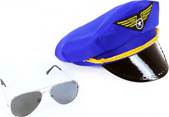 Kit bonnet de pilote avec lunettes pour adultes