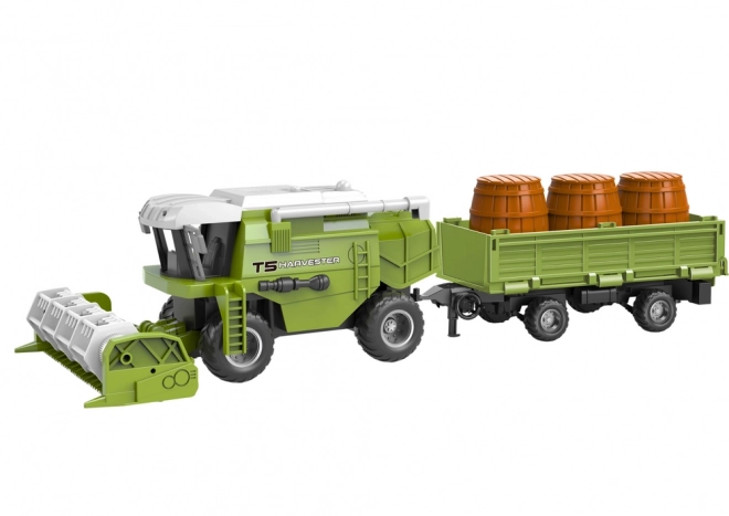 Moissonneuse Machine Agricole RC Remorque Télécommandée Verte