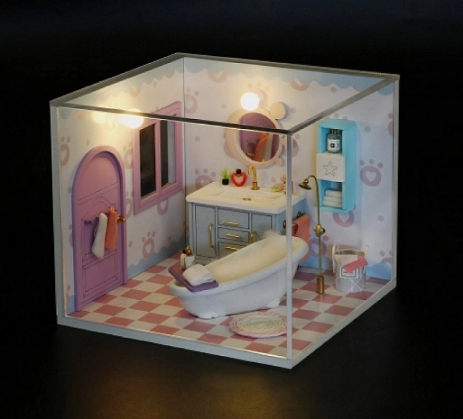 Deux miniatures maison de bain accueillante / Maison du chat Miaou