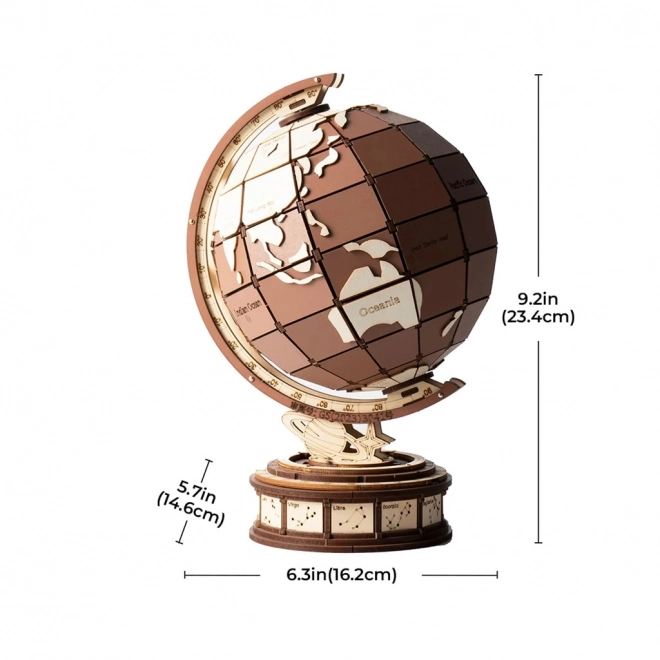 Puzzle en bois 3D Rolife Globe