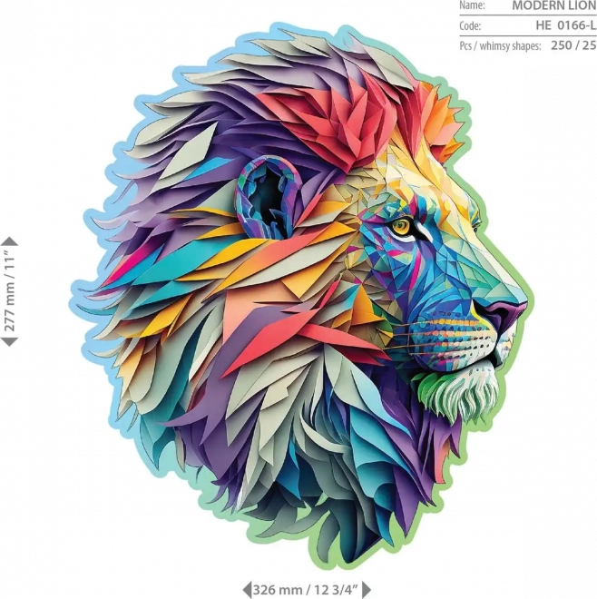 Puzzle en bois WOODEN CITY Lion moderne 250 pièces EKO