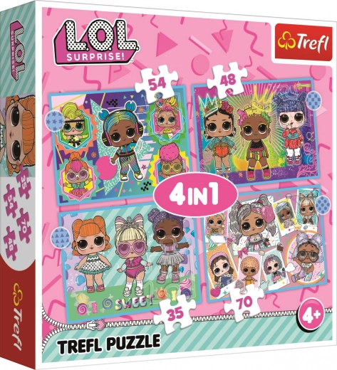 Puzzle 4-en-1 Découvre les poupées L.O.L. Surprise