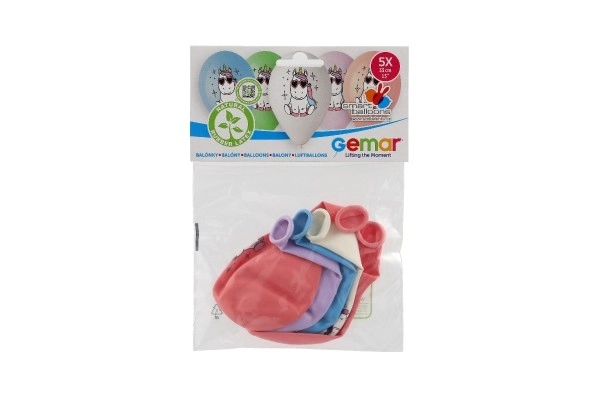 Ballons gonflables Licorne 33 cm, 5 pcs