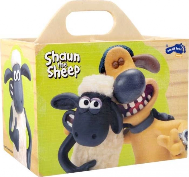 Petit Support en Bois pour Crayons Shaun le Mouton