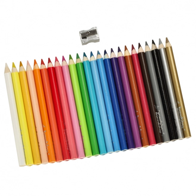 Crayons triangulaires avec taille-crayon Bambino - 24 pièces