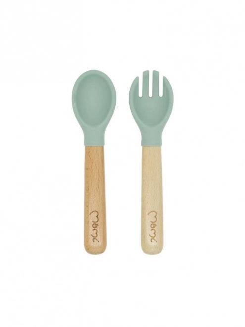 Set de table en silicone pour enfants MoMi AMI vert