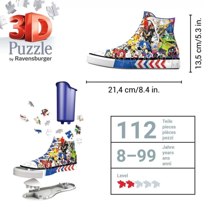 Ravensburger puzzle 3D chaussure Sonic le hérisson 112 pièces