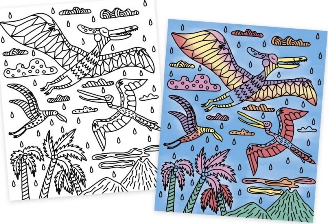 JANOD Maxi coloriages Dinosaures