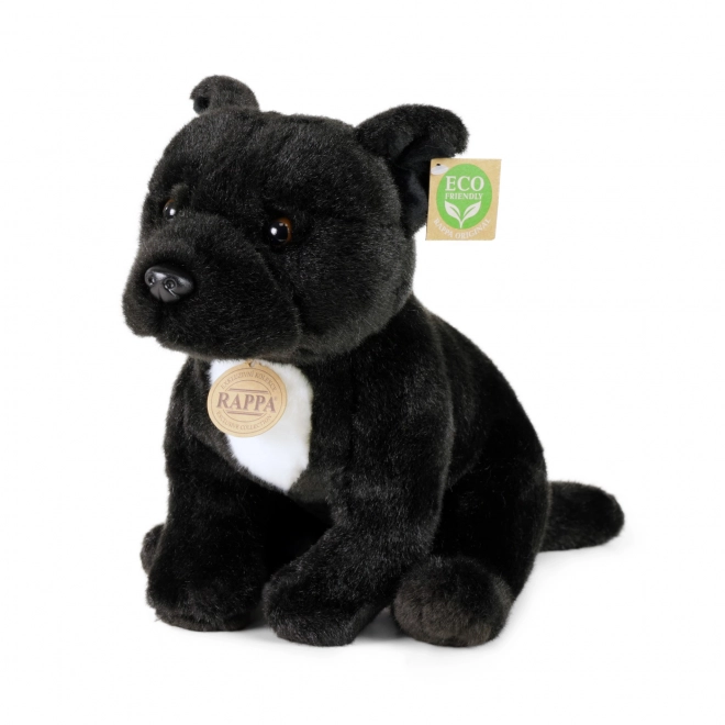 Chien en peluche bull terrier du Staffordshire 30 cm noir ÉCO-RESPONSABLE