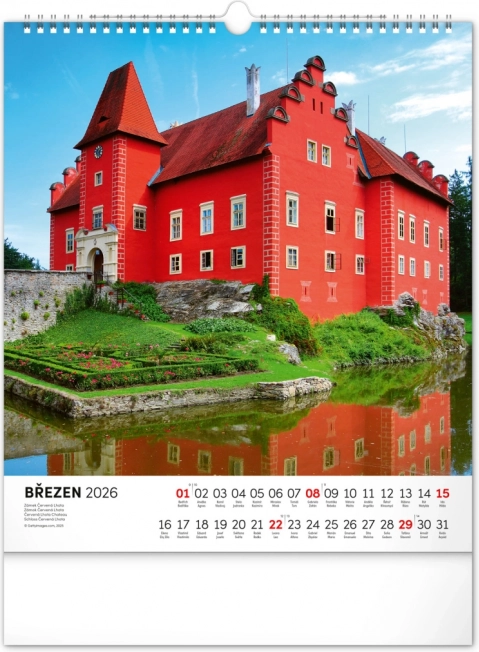 Calendrier mural République tchèque 2026