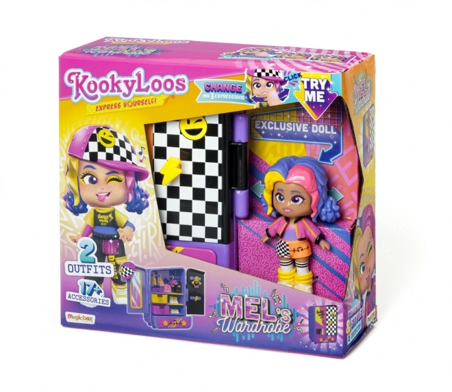 KookyLoos Mel ensemble de jeu - garde-robe pour poupées